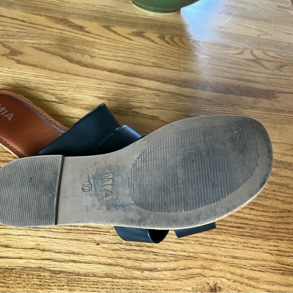 Mia Sandals Women’s 10 Black Slides Slip On Shoes - Picture 5 of 5